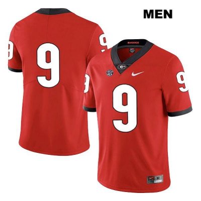 Men's Georgia Bulldogs NCAA #9 Nathan Priestley Nike Stitched Red Legend Authentic No Name College Football Jersey PDF6354VU
